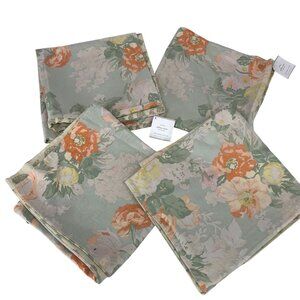 POTTERYBARN ~ ELORA FLORAL LINEN BLEND PILLOW CASE LOT OF 4 ~ 24"